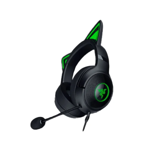 Cuffia con microfono Razer Kraken Kitty V2 Auricolare Cablato A Padiglione  Giocare USB tipo Nero (RAZER KRAKEN KITTY HEADSET BLACK)