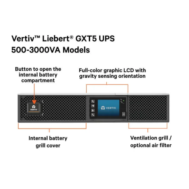 Gruppo di continuità Vertiv Liebert GXT5, UPS a doppia conversione online,  1000VA/1000W/230V [GXT5-1000IRT2UXLE]: info e prezzi