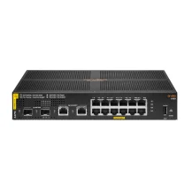 Hewlett Packard Enterprise Aruba 6100 12G Class4 PoE 2G/2SFP+ 139W Managed L3 Gigabit Ethernet (10/100/1000) Power over Ethernet (PoE) 1U Black