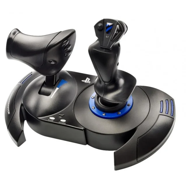 Thrustmaster T.Flight Hotas 4 Nero, Blu USB 2.0 Joystick Digitale PC, PlayStation [4160664]