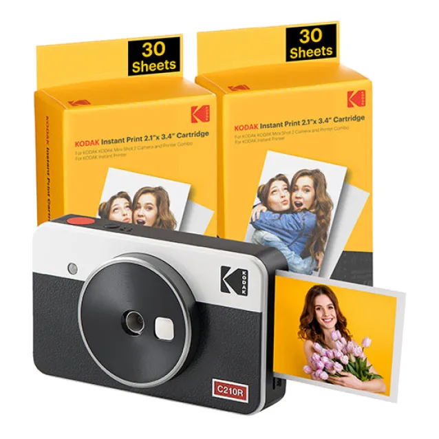 SCOPRI LE OFFERTE ONLINE SU Fotocamera a stampa istantanea Kodak Mini Shot  2 Retro 53,3 x 86,3 mm CMOS Bianco [C210RW60]