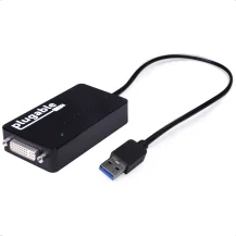 Plugable Technologies UGA-3000 adattatore grafico USB 2048 x 1152 Pixel Nero (Plugable 3.0 to DVI/VGA/HDMI) [UGA-3000]