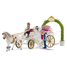 schleich HORSE CLUB 42641 set da gioco (SCHLEICH Horse Club Wedding Carriage Toy Playset, 5 to 12 Years, Multi-colour [42641]) [42641]