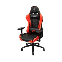 MSI MAG CH120 Gaming Chair 'Black and Red, Steel frame, Recline-able backrest, Adjustable 4D Armrests, breathable foam, 4D Armrests, Ergonomic headrest pillow, Lumbar support cushion'
