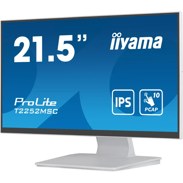 iiyama ProLite Monitor PC 54,6 cm [21.5] 1920 x 1080 Pixel Full HD LCD Touch screen Tavolo Bianco (2.15IN WHITE BONDED PCAP 10P - TOUCH WITH ANTI-FINGER PRINT COA) [T2252MSC-W2]
