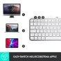 Logitech MX Keys Mini per Mac Tastiera Wireless, Minimal, Compatta, Bluetooth, Tasti Retroilluminati, USB-C, Digitazione Tattile, Compatibile con Apple macOS, iPad OS, in Metallo