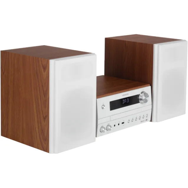 Kenwood M-820DAB Microsistema audio per la casa 50 W Bianco, Legno