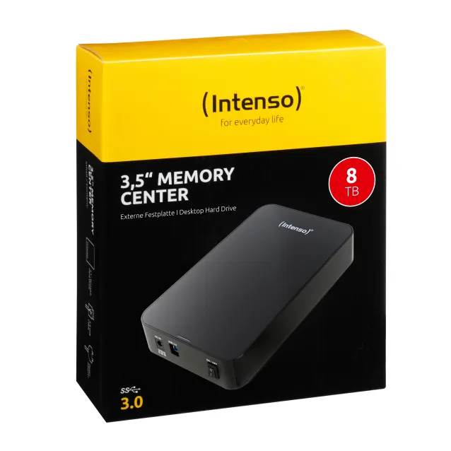 Hard disk esterno Intenso Memory Center disco rigido 8 TB Nero [6031516]