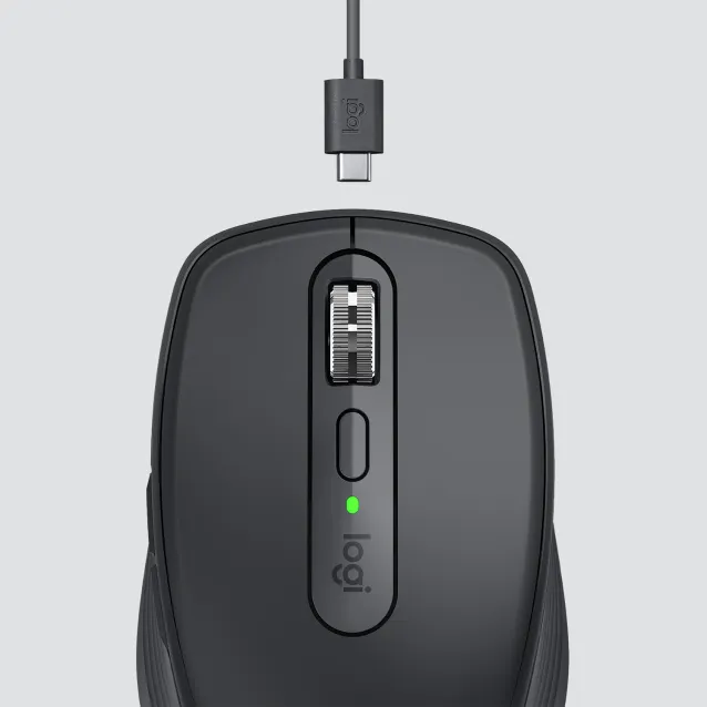 Logitech MX Anywhere 3 Mouse Compatto Performante – Wireless, Scroller Elettromagnetico, Ergonomico, Sensore 4000 DPI, Pulsanti Custom, USB-C, Bluetooth, Apple Mac, iPad, Windows PC, Linux, Chrome [910-005988]