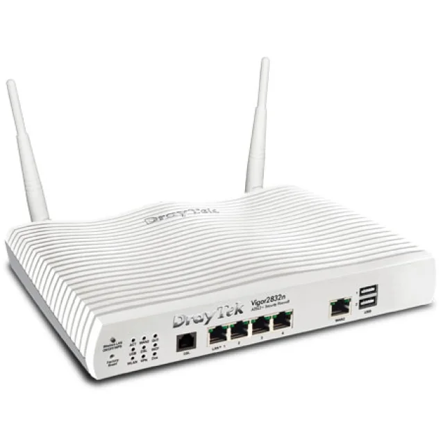 Draytek Vigor 2832n router wireless Gigabit Ethernet Banda singola (2.4 GHz) Bianco [V2832N-K]