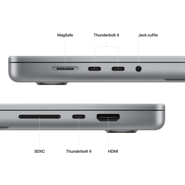 Notebook Apple MacBook Pro 16'' M2 core: 12 CPU 19 GPU 512GB SSD - Grigio Siderale [MNW83T/A]