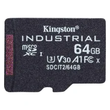 Memoria flash Kingston Technology Industrial 64 GB MicroSDXC UHS-I Classe 10 [SDCIT2/64GBSP]
