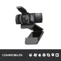 Logitech C920S HD Pro Webcam, Videochiamata Full 1080p/30fps, Audio Stereo ‎Chiaro, ‎Correzione Luce HD, Privacy Shutter, Per Skype, Zoom, FaceTime, Hangouts, ‎‎PC/Mac/Laptop/Tablet/XBox‎, Nero [960-001252]
