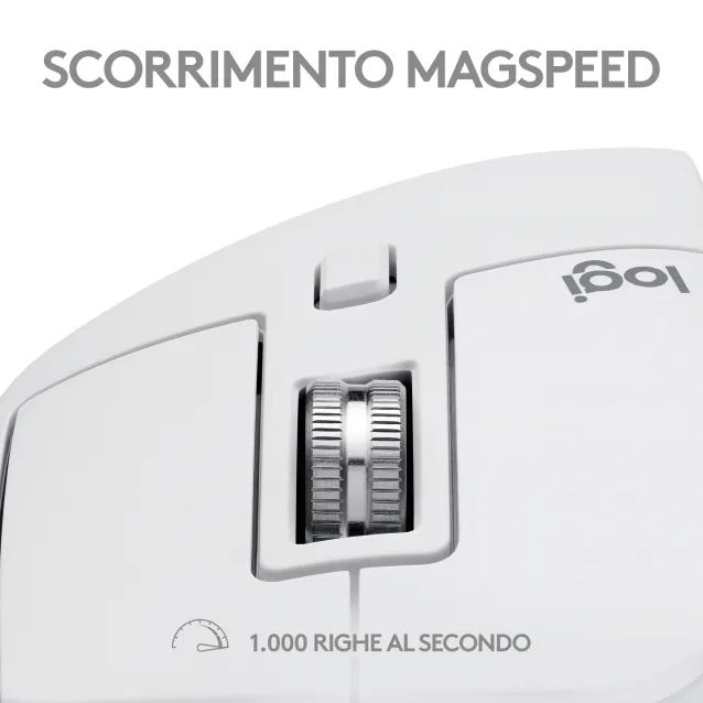 Logitech MX Master 3S for Mac mouse Mano destra Bluetooth Laser 8000 DPI [910-006572]
