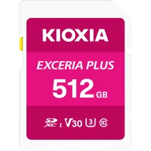 Memoria flash Kioxia 512GB Exceria plus U3 V30 SD Card [LNPL1M512GG4]
