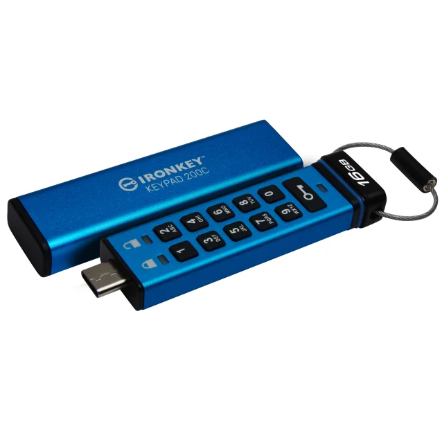 Kingston Technology IronKey Keypad 200C USB-C da 16 GB, FIPS 140-3 livello 3 (in fase di approvazione) AES-256 [IKKP200C/16GB]