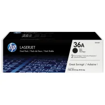 HP Confezione da 2 cartucce originali di Toner nero LaserJet 36A [CB436AD]