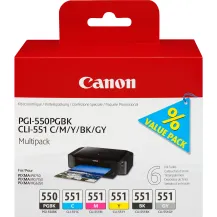 Cartuccia inchiostro Canon d'inchiostro Multipack PGI-550 PGBK / CLI-551 BK/C/M/Y/GY [PGI-550 + CLI-551]