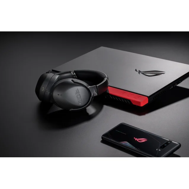 Cuffia con microfono ASUS ROG Strix Go BT Auricolare Con cavo e senza A Padiglione Giocare Bluetooth Nero [90YH02Y1-B5UA00]