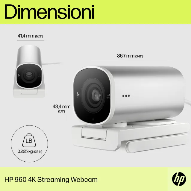 HP Webcam streaming 960 4K [695J6AA#ABB]
