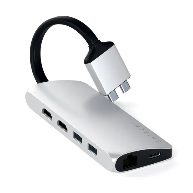 Satechi ST-TCDMMAS replicatore di porte e docking station per laptop USB 3.2 Gen 1 (3.1 1) Type-C Argento [ST-TCDMMAS]