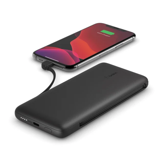 Batteria portatile Belkin Powerbank 10K 23W PB USB-C In/out e Lightning Out Cavi Inclusi - Nero (BELKIN POWER BANK INC AND LIGHTNING CABLES BLACK) [BPB006BTBLK]