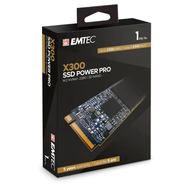 SSD Emtec X300 M.2 1 TB PCI Express 3.0 3D NAND NVMe [ECSSD1TX300]