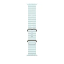 Apple MXTF3ZM/A accessorio indossabile intelligente Band Blu Fluoroelastomero, Titanio (49MM ICEBLUE OCEANBAND - NATURAL TITANIUM FINISH) [MXTF3ZM/A]