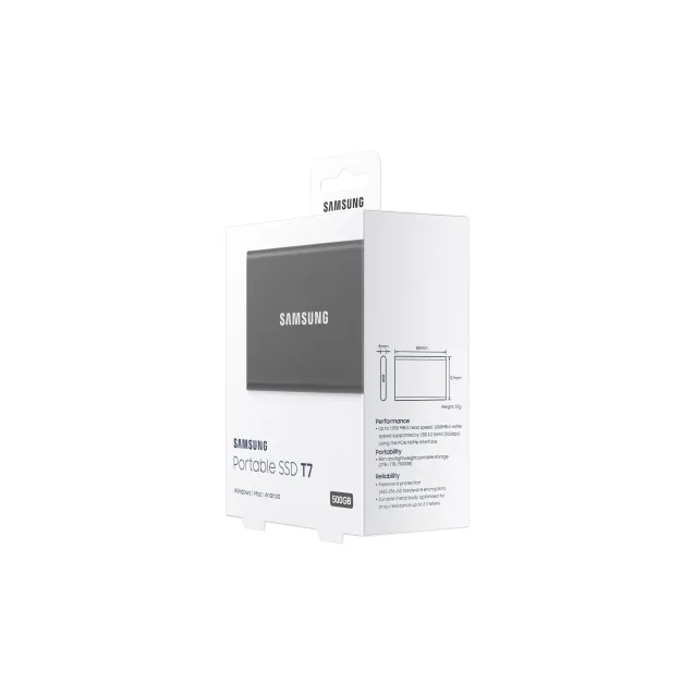 SSD esterno Samsung Portable T7 500 GB Grigio [MU-PC500T/WW]