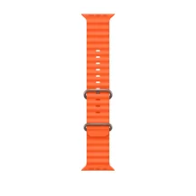 Apple MT653ZM/A accessorio indossabile intelligente Band Arancione Fluoroelastomero, Titanio (Apple - Strap for smart watch 49mm 130-200 mm orange) [MT653ZM/A]