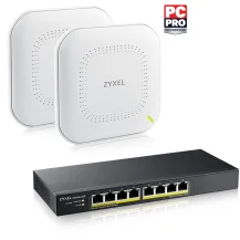Switch di rete Zyxel GS1915-8EP Gestito L2 Gigabit Ethernet [10/100/1000] Supporto Power over [PoE] Nero (ZYXEL NEBULA STARTER KIT - 1X GS1915-8EP+2X NWA90AX) [GS1915-8EP-EU0102F]