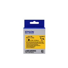 Nastro per etichettatrice Epson Guaina Termorestringente Gialla testo Nero, Heat Srink Tube D11mm/2,5 LK-6YBA11 (TAPE - LK6YBA11 HST BLK/ YELL D11/2,5 Warranty: 12M) [C53S656904]