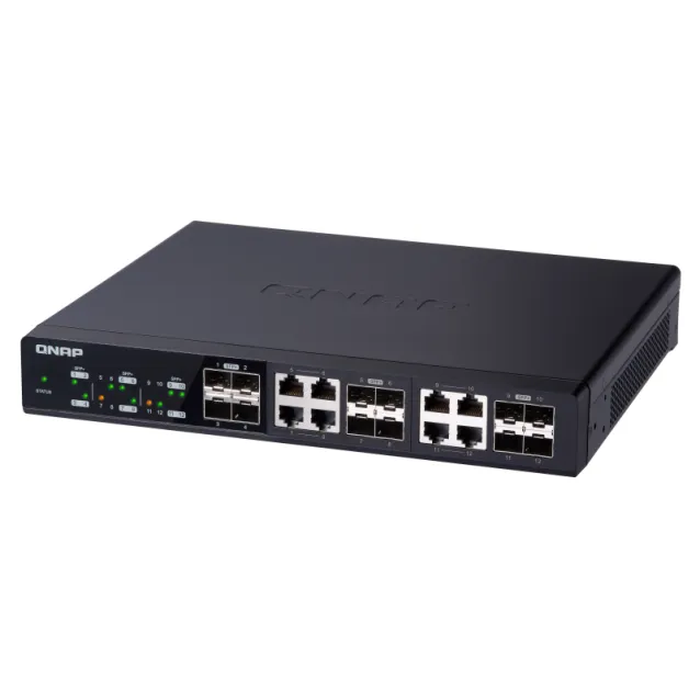 QNAP QSW-1208-8C switch di rete Non gestito Nessuno Nero [QSW-1208-8C]