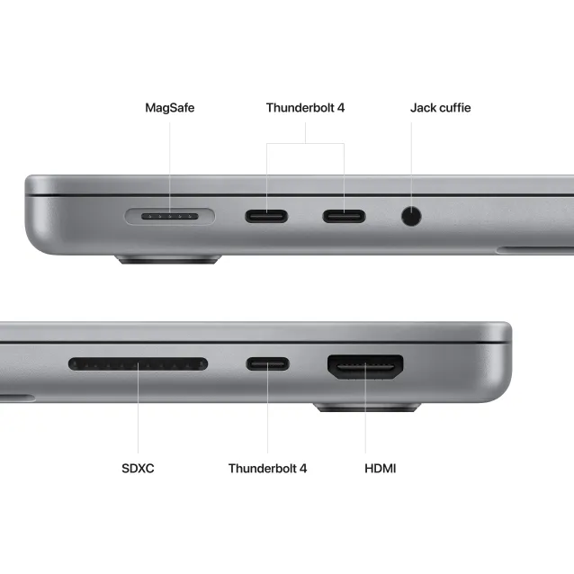 Notebook Apple MacBook Pro 14'' M2 Max core: 12 CPU 30 GPU 1TB SSD - Grigio Siderale [MPHG3T/A]