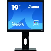 iiyama ProLite B1980D-B1 Monitor PC 48,3 cm [19] 1280 x 1024 Pixel SXGA LED Nero (19 PROLITE - 19 Black Height Adjustable VGA and DVI) [B1980D-B1]