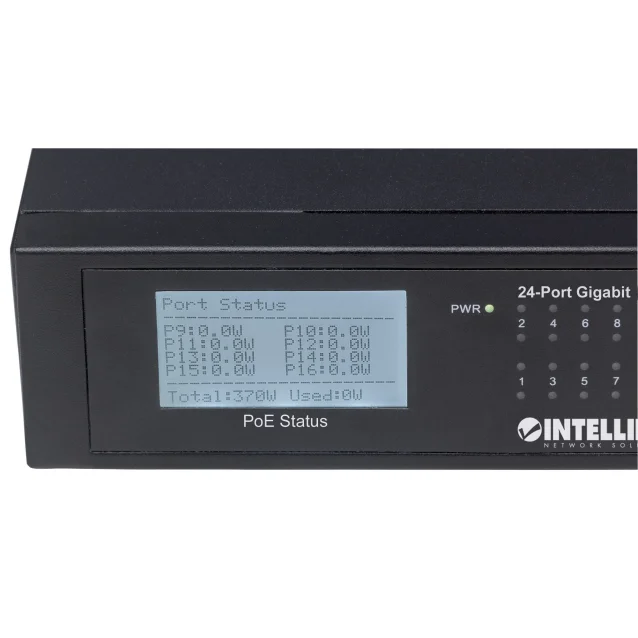 Intellinet 561242 switch di rete Non gestito Gigabit Ethernet (10/100/1000) Supporto Power over (PoE) 1U Nero [561242]