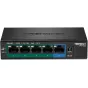 Trendnet TPE-TG52 switch di rete Non gestito Gigabit Ethernet (10/100/1000) Supporto Power over (PoE) Nero [TPE-TG52]