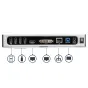 StarTech.com Docking Station USB 3.0 - Laptop Dock per doppio monitor con HDMI e DVI/VGA Video Hub a 6 porte 3.1 Gen 1 5Gbps, GbE, Audio Universale Type-A Windows & Mac [DK30ADD]