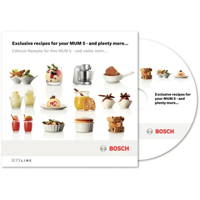 Bosch Styline robot da cucina 900 W 3,9 L Acciaio inossidabile, Bianco [MUM 54251]