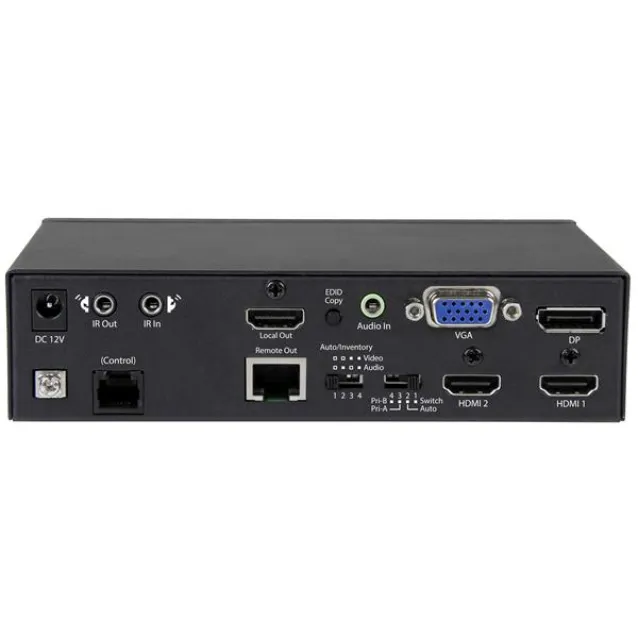 StarTech.com Trasmettitore HDMI, VGA e DP via HDBaseT con Commutazione Prioritaria Automatica (VGA DISPLAYPORT HDMI OVER CAT - HDBASET EXTENDER SWITCH-4K) [STDHVHDBT]