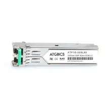 ATGBICS 463-6779-C modulo del ricetrasmettitore di rete Fibra ottica 1000 Mbit/s SFP 1550 nm (463-6779 Dell Compatible Transceiver 1000Base-ZX [1550nm, SMF, 80km, LC, DOM]) [463-6779-C]
