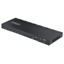 Ripartitore video StarTech.com Splitter HDMI 4K con 4 Porte - Sdoppiatore 2.0 60Hz 1 In e Out HUB Scaler Integrato Porta Audio 3,5 mm/ottica [HDMI-SPLITTER-44K60S]