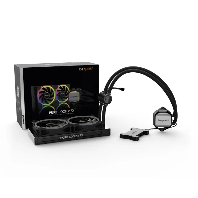 Ventola per PC be quiet! Pure Loop 2 FX AiO Liquid CPU Cooler, Universal Socket, 240mm Radiator, x Light Wings 120mm PWM High Speed 2500RPM Addressable RGB Cooling Fan, LED Pump Head, ARGB Hub Included [BW013]