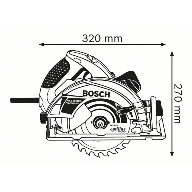 Bosch 0 601 668 900 sega circolare portatile 19 cm 5000 Giri/min 1800 W [0601668900]