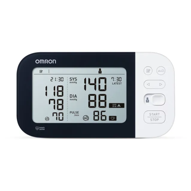 Omron M7 Intelli IT Arti superiori Misuratore di pressione sanguigna automatico 2 utente(i) [HEM-7361T-EBK]