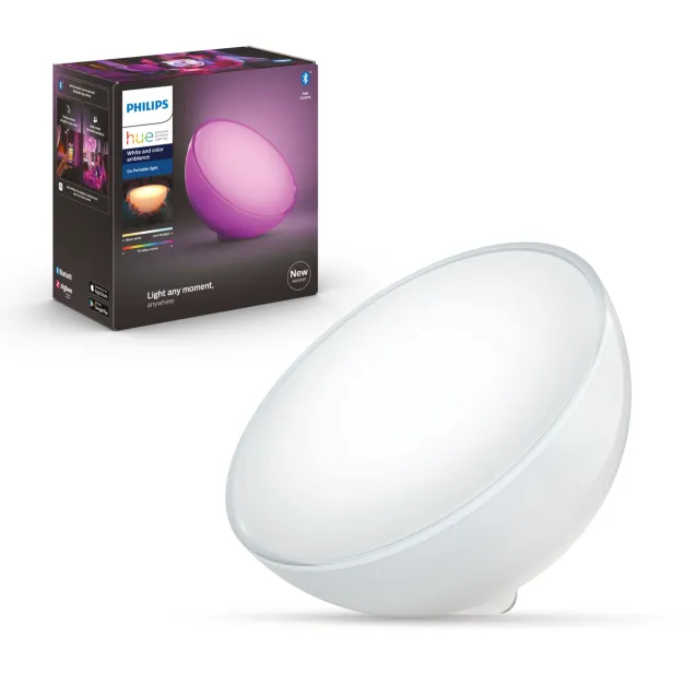 Philips by Signify Hue White and Color ambiance Go Lampada Smart da Tavolo portatile [76020/31/P7]