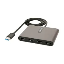 StarTech.com Adattatore USB-A a HDMI 1080p 60 Hz 4 porte - Convertitore USB tipo A Multi Monitor Dongle Adapter multiporta/Replicatore di Type 4x [USB32HD4]