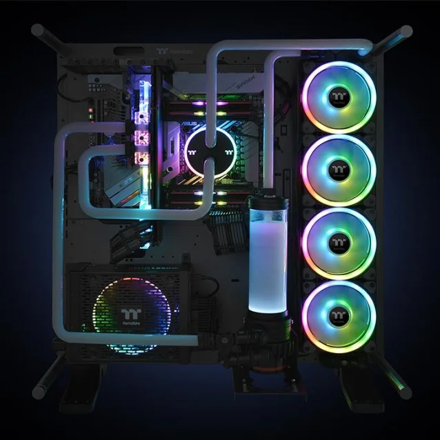 Ventola per PC Thermaltake Riing Trio 14 RGB TT Premium Edition Processore Ventilatore cm Nero, Grigio [CL-F077-PL14SW-A]