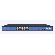 Switch di rete Ernitec 16 Port Gigabit PoE - Managed Layer 2, ports, 2 SFP ports. Warranty: 60M [ELECTRA-M216/2]