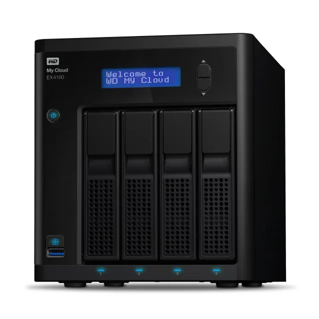 Server NAS Western Digital My Cloud EX4100 Desktop Collegamento ethernet LAN Nero Armada 388 [WDBWZE0000NBK-EESN]